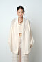 Women's Oversize Cut Kimono with Horizontal Stone Embroidery on the Back and Sleeves - 3