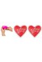 2 Pcs Heart Love Message Pocket Warmer, Hand Warmer, Hot Water Bag Pvc 9cm - 5