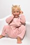 Organic Cotton Pink Zippered Baby Romper with Fluffy Inside - 6