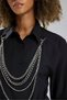 Women's Detachable Necklace Detailed Belted Design Shirt - 9