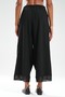 Women's Pleated Design Trousers with Lace Detail on the Legs - 4