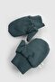 Organic Cotton Double Layer Rabbit Ear Green Balaclava Hat and Gloves Set - 8