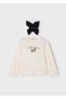 Girl's Buckle and Sweatshirt Set Beige - 4