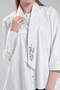 Women's Oversize Design Shirt with Detachable Collar Detail - 6