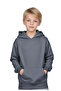 Plain Printless Hoodie with Kangaroo Pocket Boy's Tracksuit Set - 2