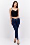 Women Super Skinny Fit Washed Stretchable Jeans, Navy - 3