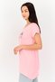 Women Graphic Print Cap Sleeves Pajama Top, Pink - 2