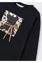 Black Girls' Embroidered Long Sleeve T-Shirt 4010 - 5