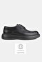 Men's Black Khaki Natural Leather Eva Sole Lace-Up Shoes