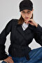 Women's Belted Short Trench Coat 5970 - Black