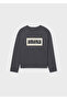 Gray Boy's Embossed Long Sleeve T-Shirt 7013