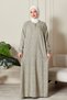 Modest Wear Mother Dress Prayer Dress Viscose Floral Full Length Dress V Robe Fish Dress Plus Size