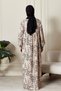 Shirred Robadan Buttoned Front Viscose Fabric Tesseture Clothing Mother Dress Prayer Dress - 6