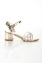 Gold Women's Stone-Set Evening Shoes - 5