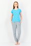x Rosaline Women Allover Print Short Sleeve Sleepwear Top, Multicolor - 4