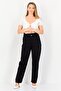 Women V Neck Short Sleeve Solid Crop Top, White - 4