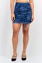 Women Regular Fit Tie Dye Mini Skirt, Blue