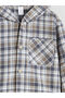 Beige Hooded Plaid Boy's Lumberjack Shirt - 3