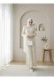 Openwork Patterned Knitwear Dress -Ecru