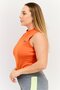 Women Sportswear Fit Sleeveless Outdoor Bodysuit, Orange - 3