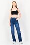 Women Straight Fit Washed High Waist Denim, Blue - 2