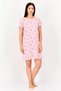 Women Crew Neck Animal Print Sleepwear Dress, Multicolor - 4