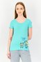 Rosaline By Women Graphic Print Short Sleeve Sleepwear Top, Green