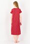 Women Short Sleeve Allover Print Sleeping Dress, Multicolor - 3