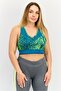 Women Allover Print Padded Sports Bra, Multicolor