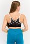 Women Brand Logo Padded Sports Bra, Black - 2