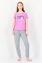 By Rosaline Women Graphic Print Pyjama T-Shirt, Light Purple - 4