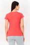 Emoji By Rosaline Women V-Neck Graphic Print Short Sleeve Top Sleepwear, Red - 2