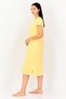 Women Graphic Print Short Sleeves Sleeping Dress, Mustard - 3
