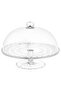 ARV BRÖLLOP Serving stand with lid, clear glass, 29 cm