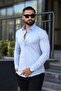 Slim Fit Lycra Blue Classic Men's Shirt