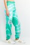 Women Tie Dye Drawstring Jogger Pant, Green - 2