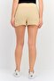 Women Textured Basic Shorts, Tan - 2