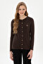 Women's Dark Brown Basic Knitwear Cardigan 50307737-Vr084