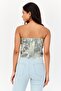 Women Straight Across Strapless Tie Dye tTube Top, Multicolor - 4