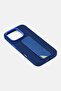 iPhone 16 Pro Silicone With Leather Grip Phone Case, Navy - 4