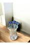 Glass Glittering Tea Spoon Set with Evil Eye Beads, Set of 6