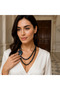 Larvikite Lava Stone 2 Row Stress Relief Necklace - 5