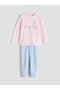 Crew Neck Printed Girl's Pajama Set