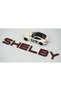 Mustang Shelby Gt350 Gt500 Black Red Trunk Lettering Logo Arma - 5