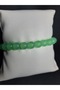 Leaf Green Glass Bead Bracelet - Stylish and Elegant Design Unisex