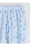 Crew Neck Printed Girl's Pajama Set - 6