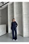 Navy Blue Tracksuit Set with Bird Logo - 5