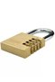 Padlock with Code, Golden, 40 mm, - 3