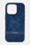iPhone 16 Pro Brand Logo Pelle Phone Case, Navy - 2