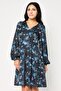 Women Allover Print Midi Dress, Multicolor